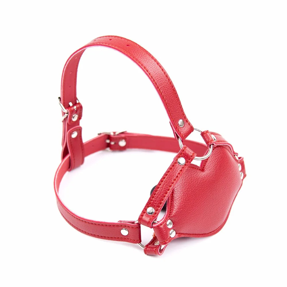 Thierry Silicone Dildos Gag, Leather Harness Open Mouth Gag Bondage BDSM Sex Toys for Couple Adult Games Erotic Toys