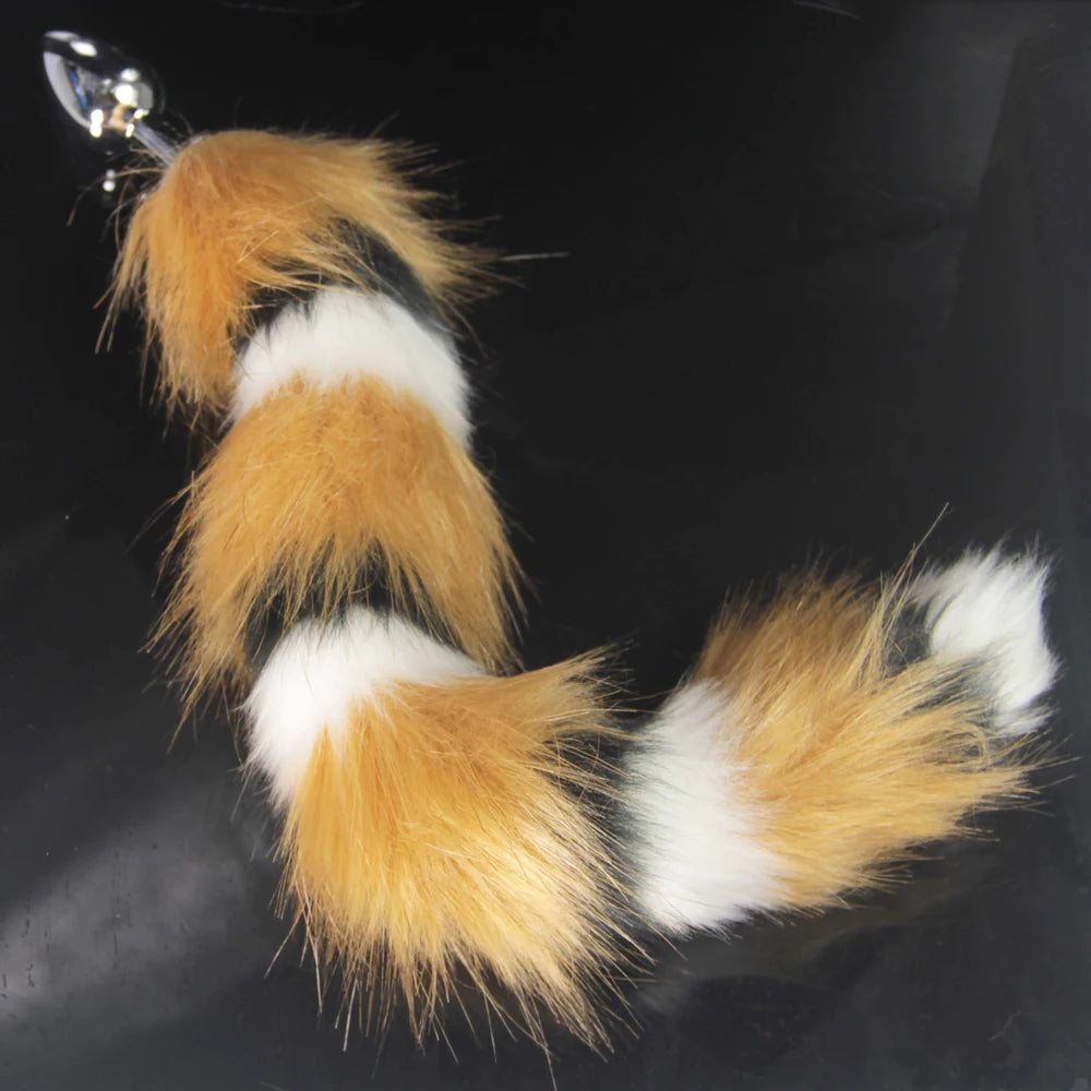 bdSM Dog Fox Tail Anal Plug sexy Toys Metal Fake Furry Butt Plug BDSM Flirt Anus Plug For Women role Games Product For Couples