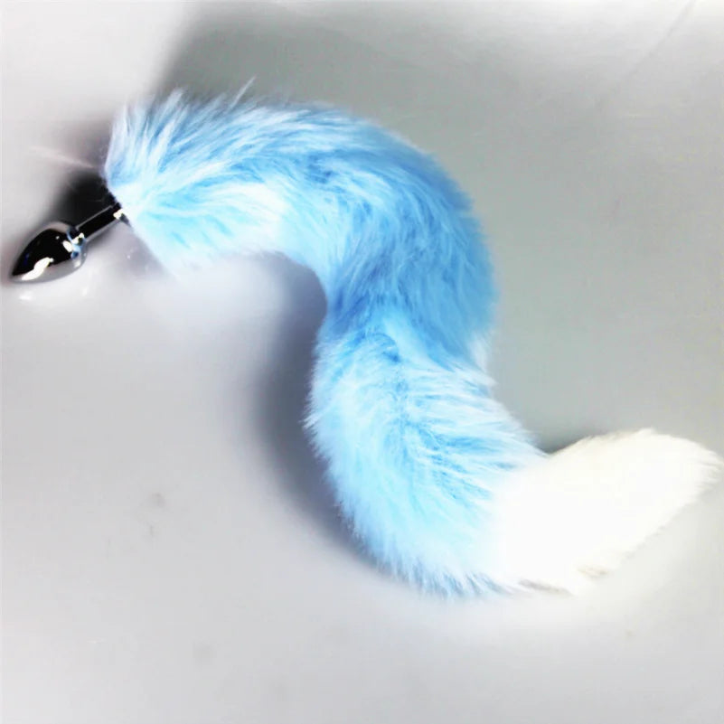 bdSM Dog Fox Tail Anal Plug sexy Toys Metal Fake Furry Butt Plug BDSM Flirt Anus Plug For Women role Games Product For Couples