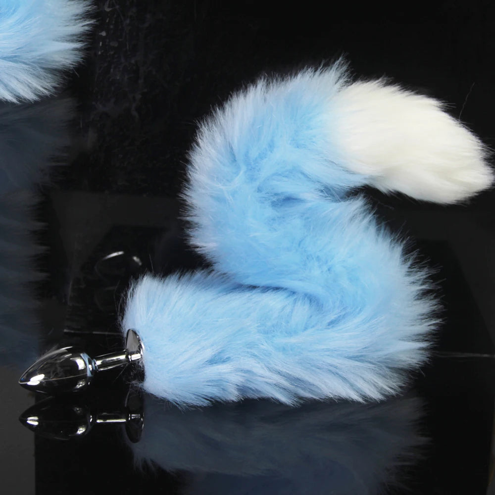 bdSM Dog Fox Tail Anal Plug sexy Toys Metal Fake Furry Butt Plug BDSM Flirt Anus Plug For Women role Games Product For Couples