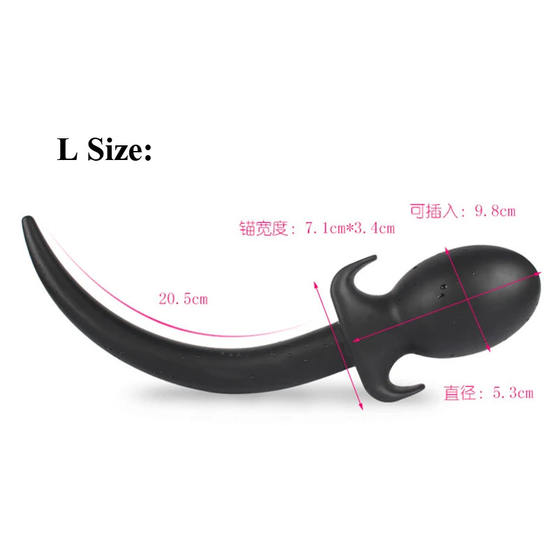 Dog Slave Tails Anal Toys Butt Plug Silicone Anal Plug,Adult Sex Toys for Men G Spot Massager Erotic Anal Sex Toys for Women A3