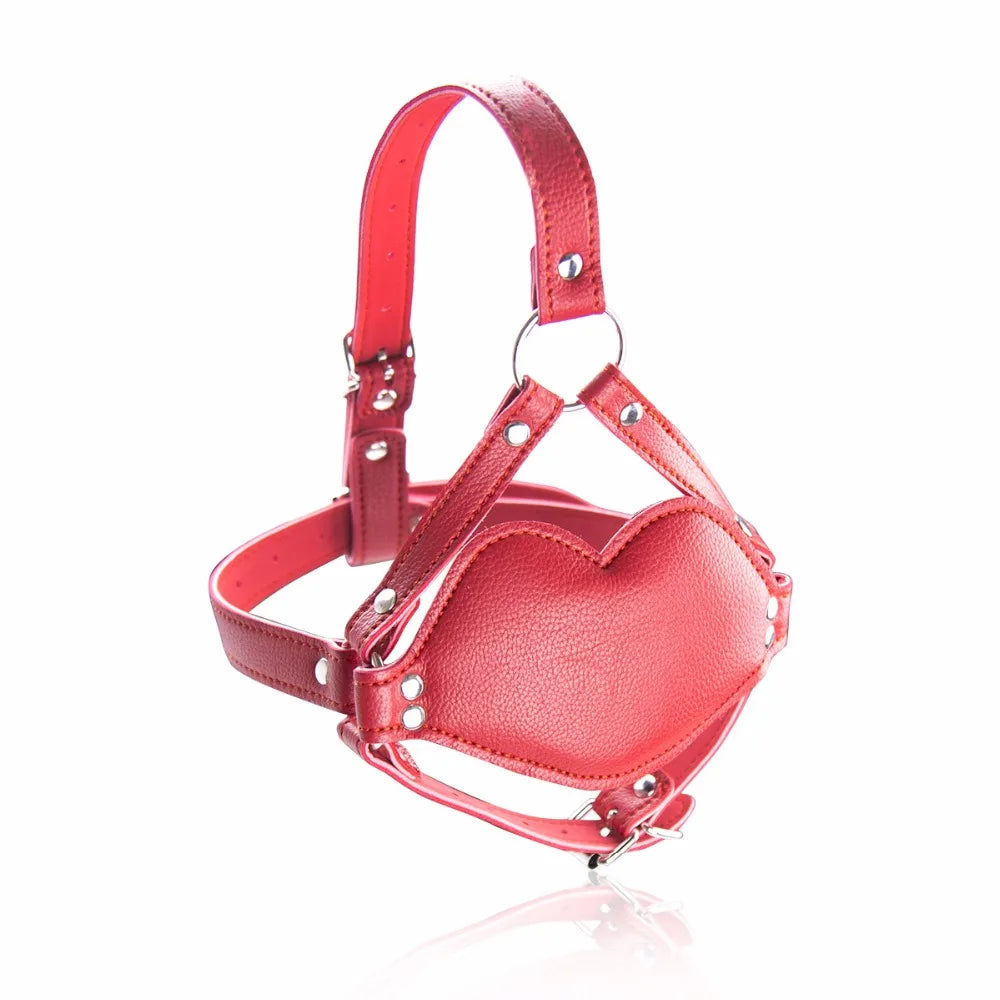 Thierry Silicone Dildos Gag, Leather Harness Open Mouth Gag Bondage BDSM Sex Toys for Couple Adult Games Erotic Toys