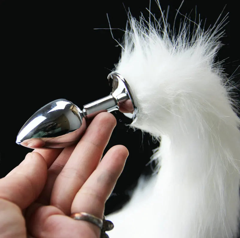 bdSM Dog Fox Tail Anal Plug sexy Toys Metal Fake Furry Butt Plug BDSM Flirt Anus Plug For Women role Games Product For Couples