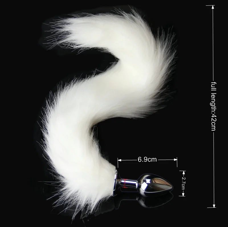bdSM Dog Fox Tail Anal Plug sexy Toys Metal Fake Furry Butt Plug BDSM Flirt Anus Plug For Women role Games Product For Couples