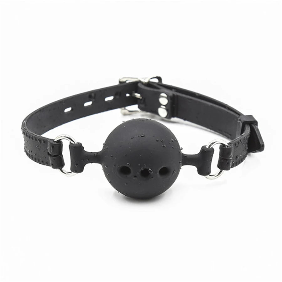 BDSM Bondage Adjustable Handcuffs Ankle with Stainless Steel Open Legs Pu Leather Set Silicone Mouth Gags for Couple Sex Games