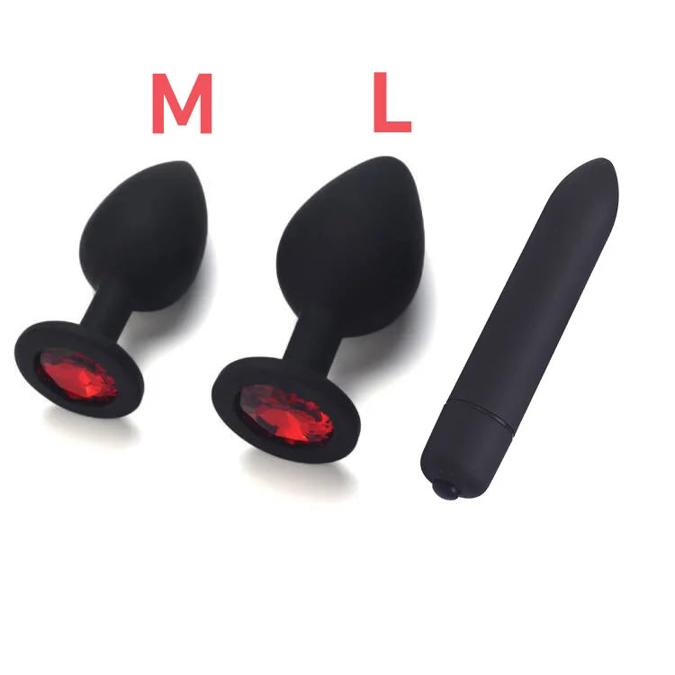 Adult Silicone Anal Plug Dildos Bullet Vibrator Butt Plugs Sex Toys for Women Men Gay Prostate Massager Anal Masturbating S/M/L