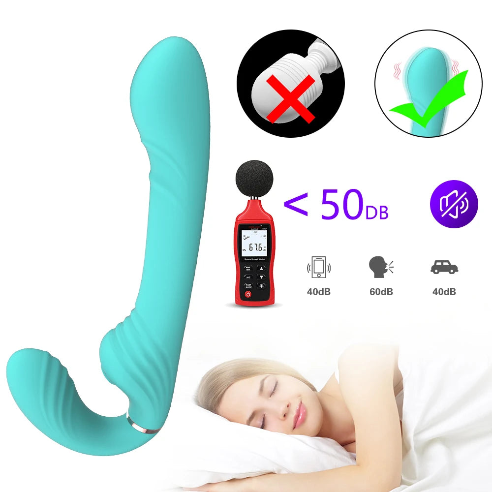 Mini Waterproof G-spot Vibrator for Women USB Rechargeable Dual Vibrating Massager with 10 Frequency Vibration Mode