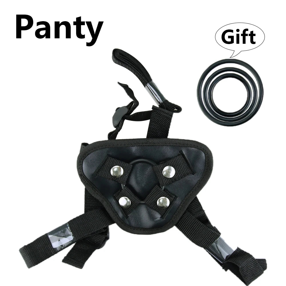 Jelly Dildo 6 sizes Penis Adjustable Strapon Dildo Realistic Sex Toys For Lesbian Women Couples Suction Cup Dildo Pants