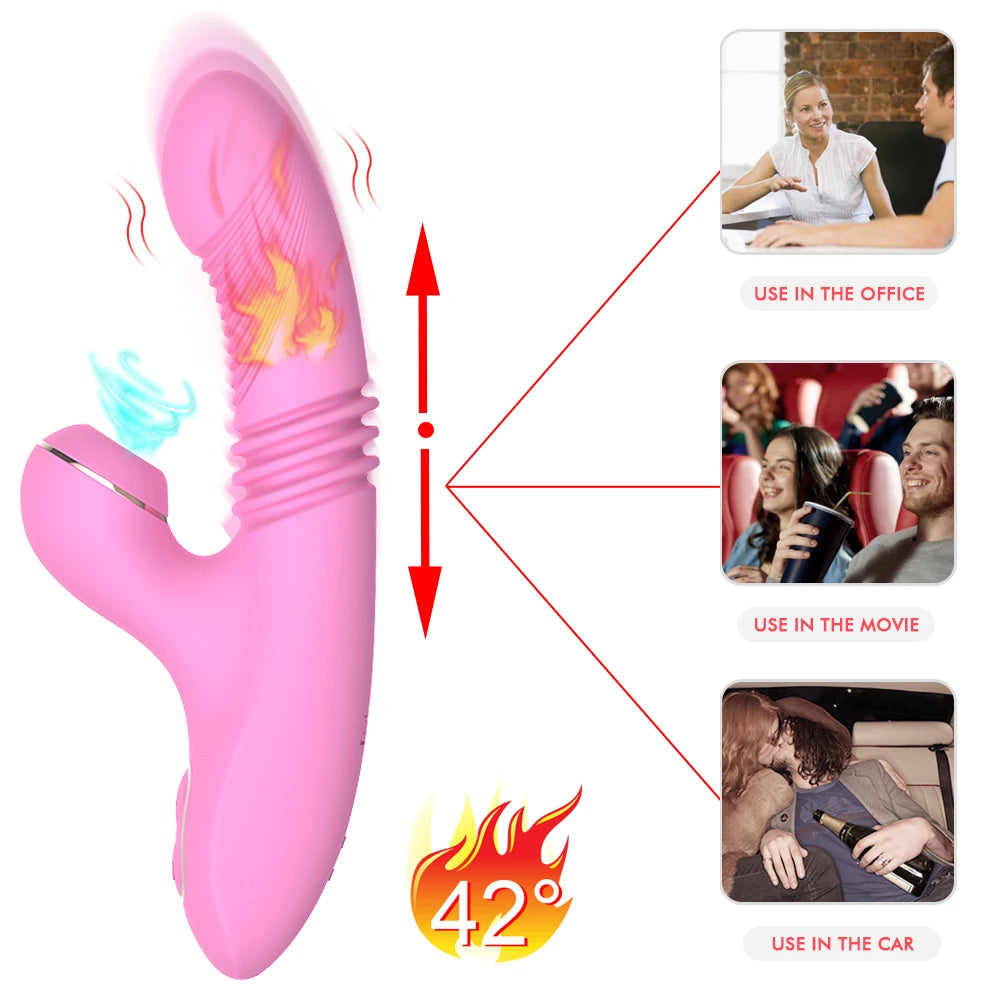 Adult Toys G Spot Dildo Vibrator Sex Toy Heating Telescopic Thrusting Sex Product Vibration for Women Female Clitoris Stimulator