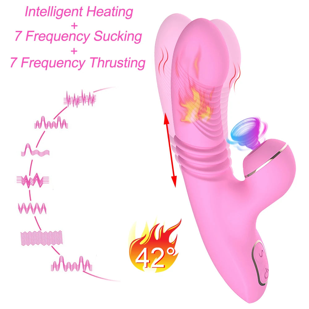 Adult Toys G Spot Dildo Vibrator Sex Toy Heating Telescopic Thrusting Sex Product Vibration for Women Female Clitoris Stimulator