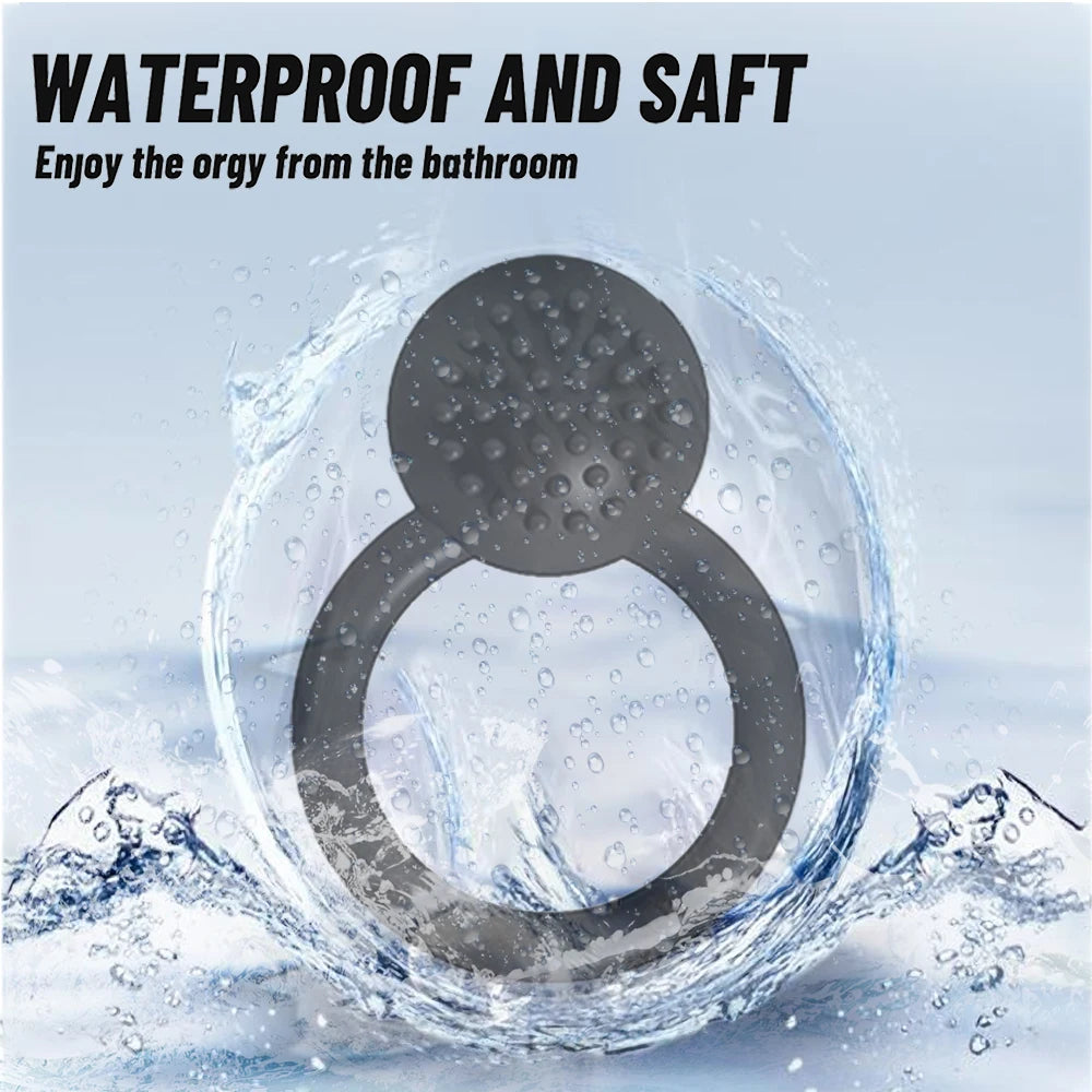 Male Masturbator chastity sextoy sensualex men novelty toys Rechargeable 10 vibration modes Ejaculation delay cock ring  sextoy