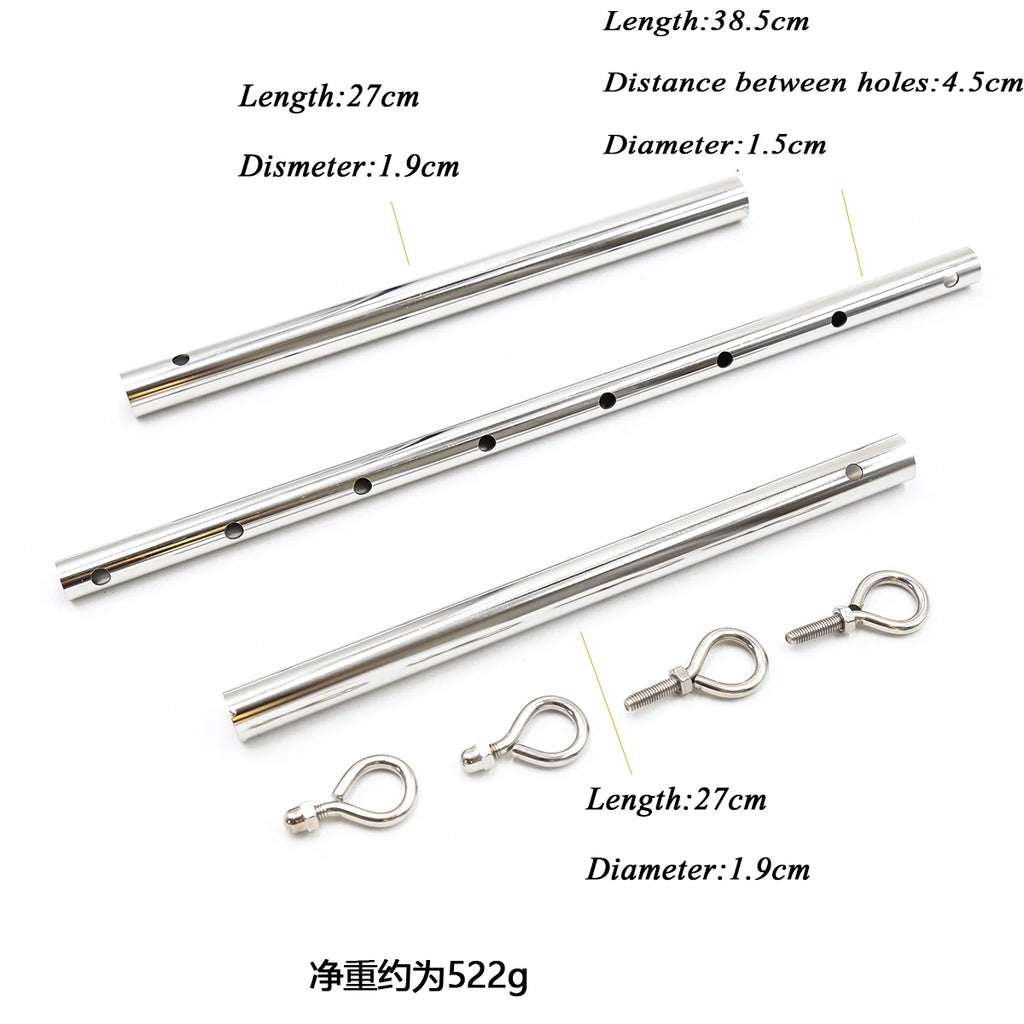 BDSM Stainless Steel Removable Adjustable Spreader Bar Rack for Handcuffs Ankle Cuffs Slave Bondage Adult Games Sex Toys