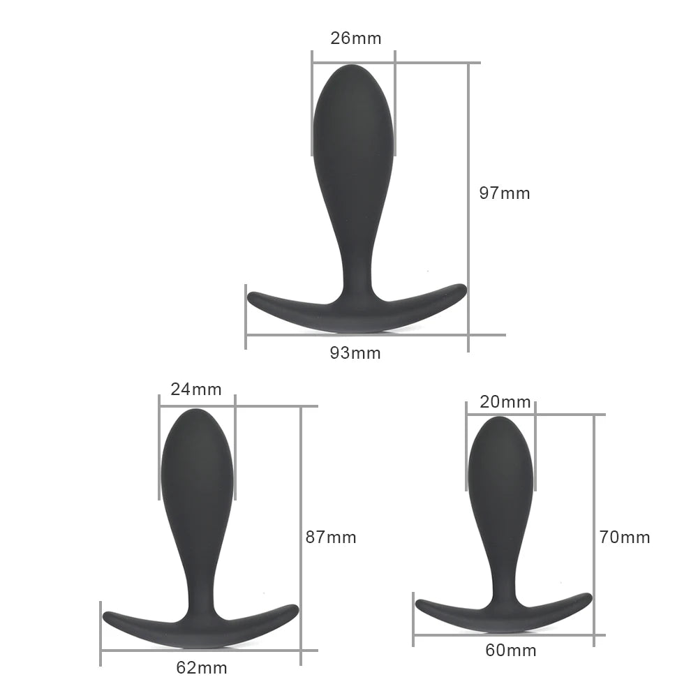 Silicone Anal Plug For Women Men Prostate Massager Anus Masturbator Butt Plug Anal Plug Dilator Buttplug No Vibrator Sex Shop