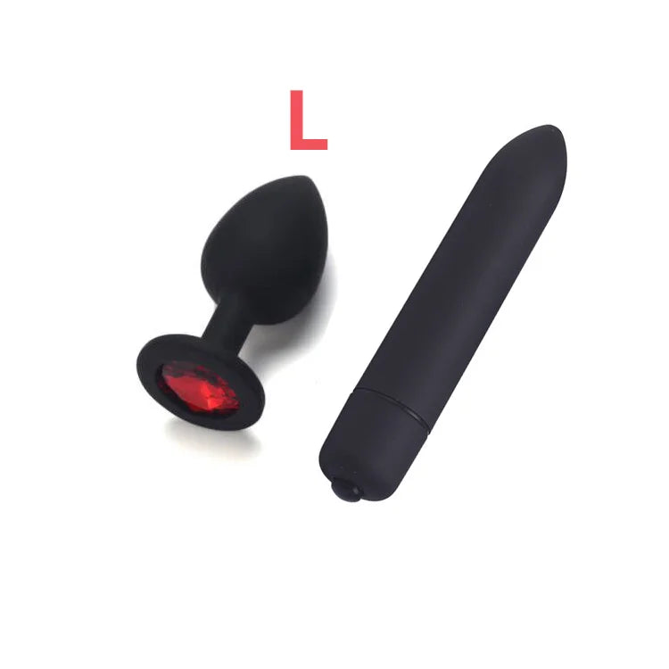 Adult Silicone Anal Plug Dildos Bullet Vibrator Butt Plugs Sex Toys for Women Men Gay Prostate Massager Anal Masturbating S/M/L
