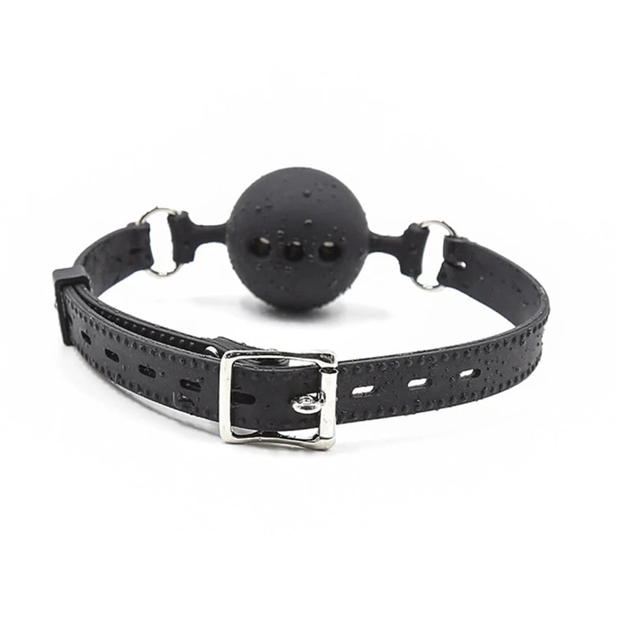 BDSM Bondage Adjustable Handcuffs Ankle with Stainless Steel Open Legs Pu Leather Set Silicone Mouth Gags for Couple Sex Games