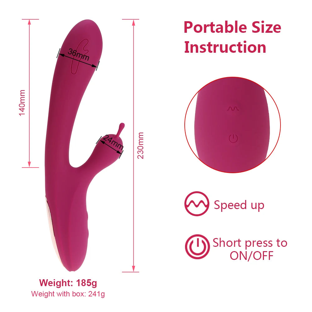 Adult sex toys Vibrators G-spot 10 Speeds USB Rechargeable Powerful Dildo Rabbit Vibrator for Women Clitoris stimulation Massage