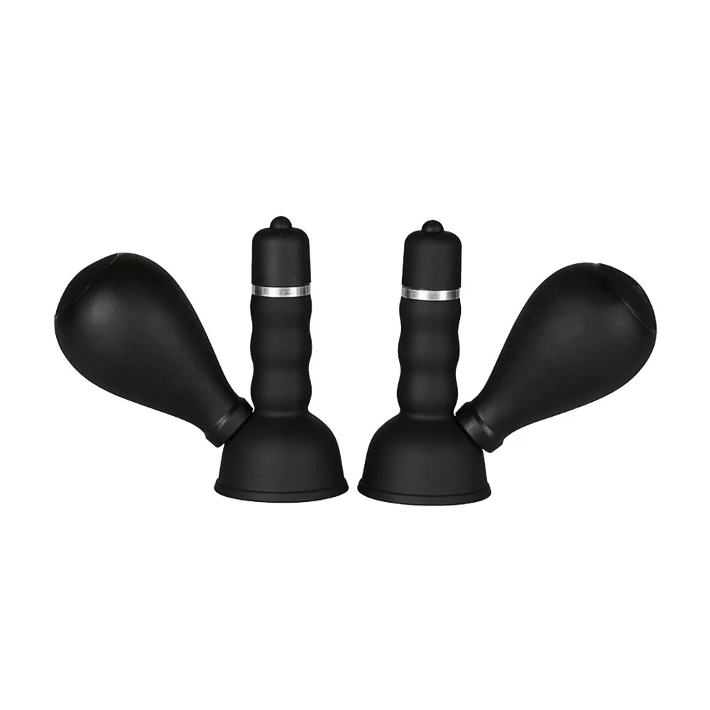 Nipple Sucker Vibrator With Brush Breast Nipple Pussy Clit Stimulation Massager Breast Enlargement Pump Adult Sex Toys For Women