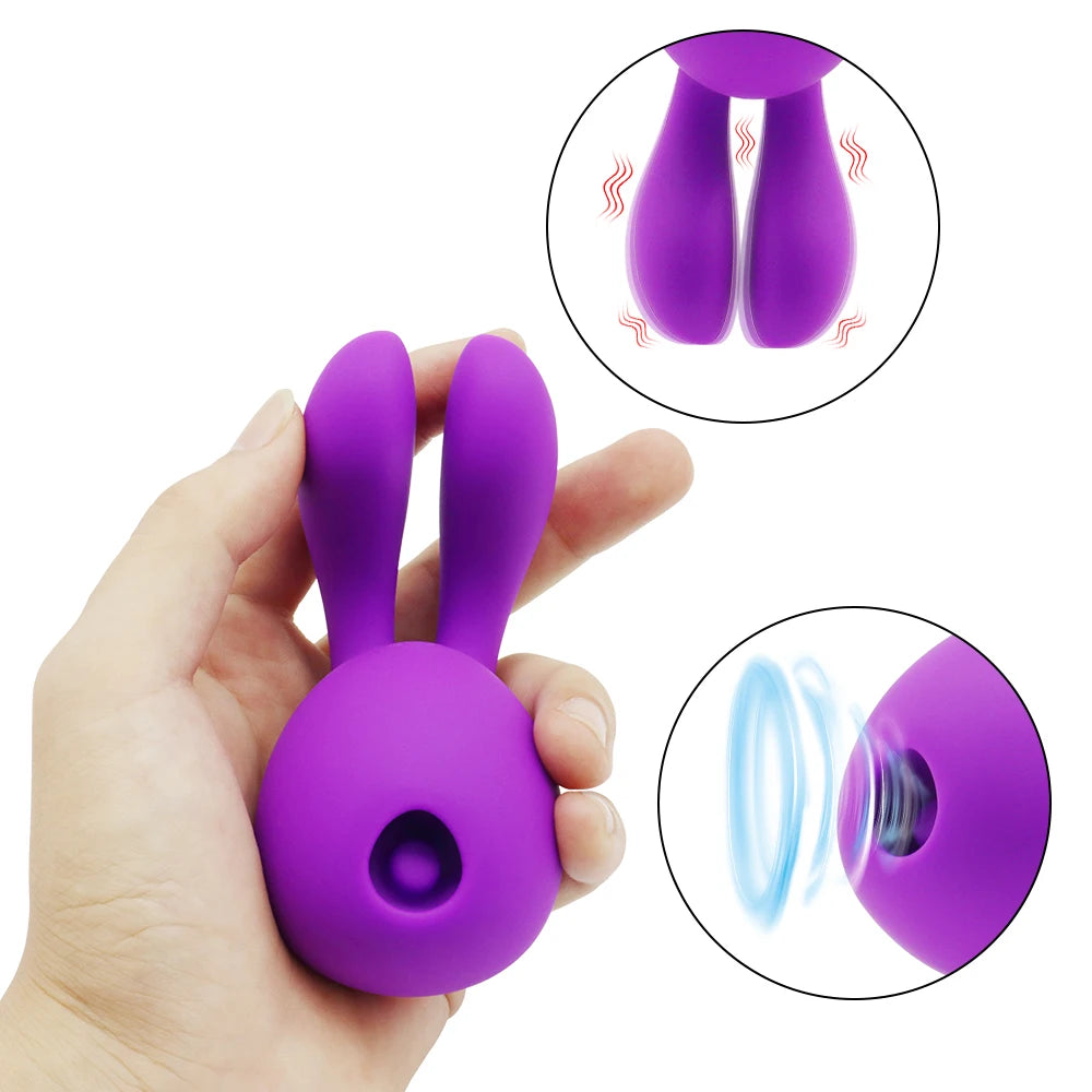 Nipple Sucking Vibrator Cute Rabbit Sex Toys for Woman 8 Modes Clitoris Stimulator G spot Licking Massager Female Masturbator