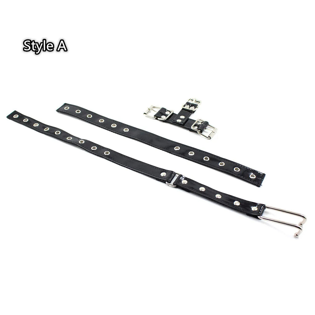 Slave Bondage Leather Choker Collar Strap with Smooth Stainless Steel Nose Hook for Fetish Bdsm Restraint Flirting Sex Toys