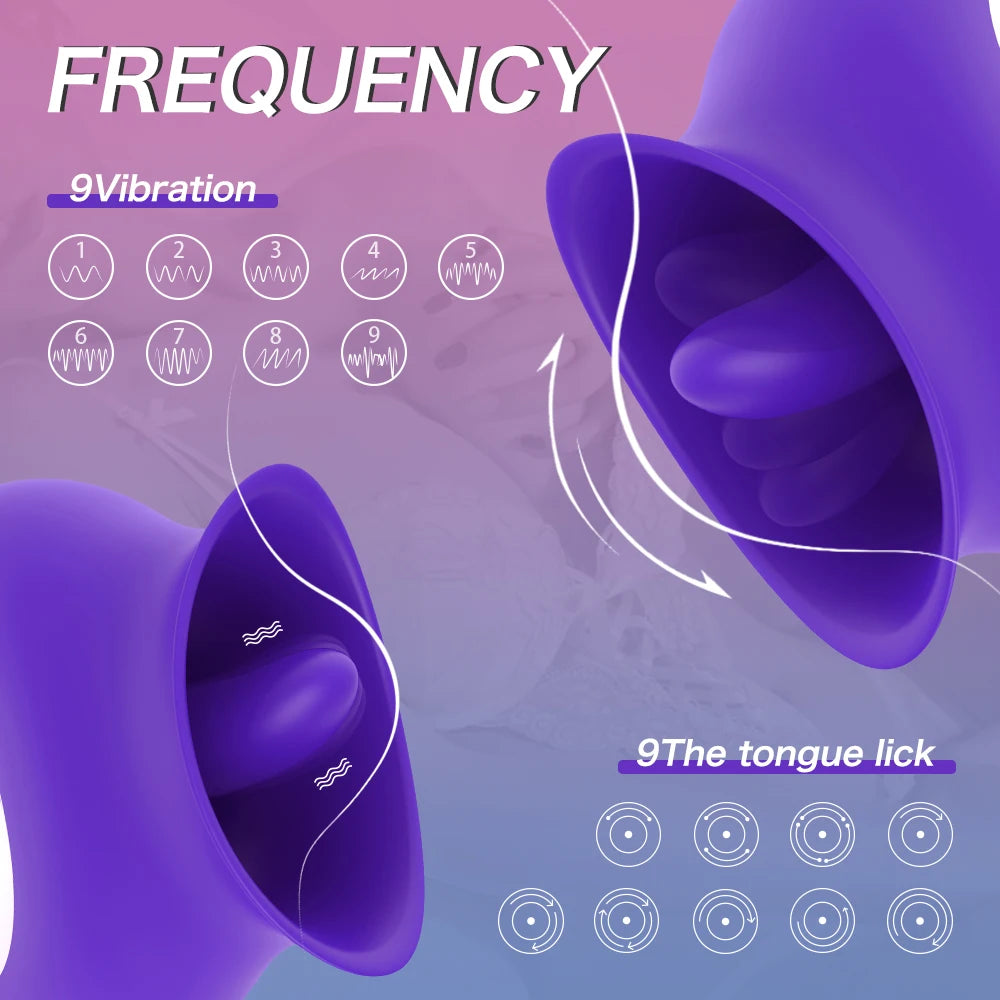 Vibrator for Women G-Spot Licking Dildo Clit Nipple Stimulator Oral Tongue Pussy Vagina Sex Toys for Women Female Masturbation