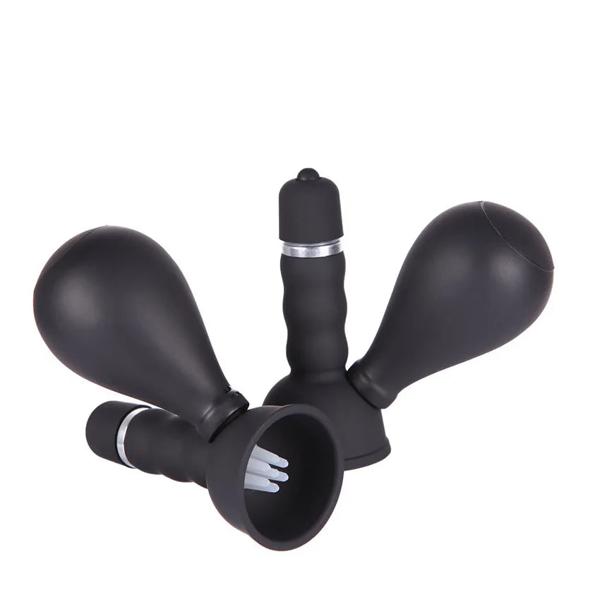 Nipple Sucker Vibrator With Brush Breast Nipple Pussy Clit Stimulation Massager Breast Enlargement Pump Adult Sex Toys For Women