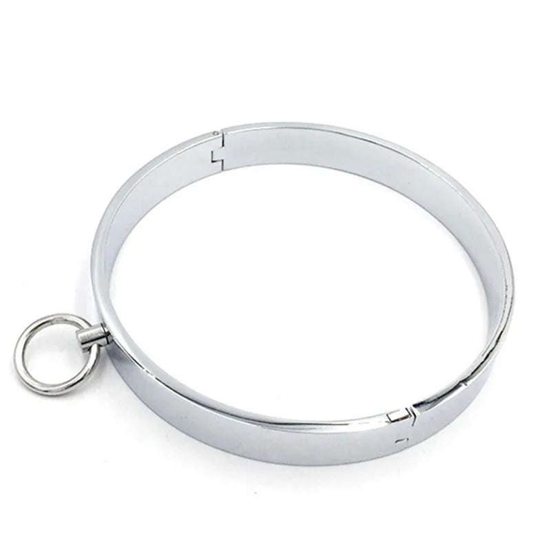 Dia 14cm Metal Neck Sex Collar Adult BDSM Slave Role Play metal Collar For Men Sex Games Couple Sex Bandage Drop shipping