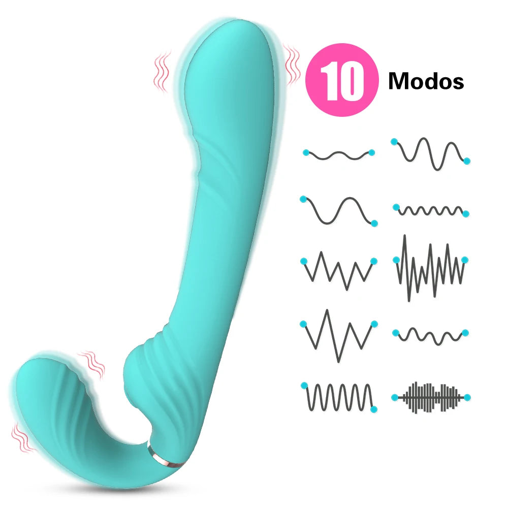 Mini Waterproof G-spot Vibrator for Women USB Rechargeable Dual Vibrating Massager with 10 Frequency Vibration Mode