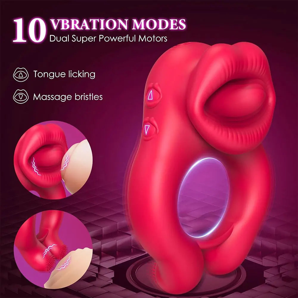 Vibrating Cock Ring for Men Couples Adult Sex Toys Penis Vibrator Clitoral Stimulator 10 Vibration Adjustable Vibrator Ring