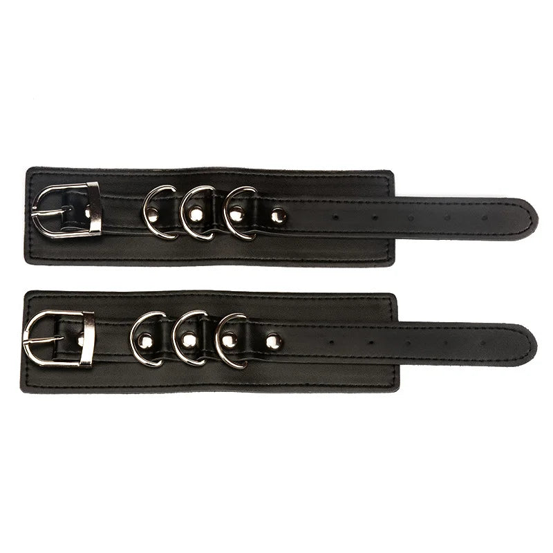 Pu Leather Handcuff Bdsm Bondage Hand Cuffs Adults Erotic Toys Femdom Slave Restraints Sm Games Fetish Guy Sex Toys For Couples