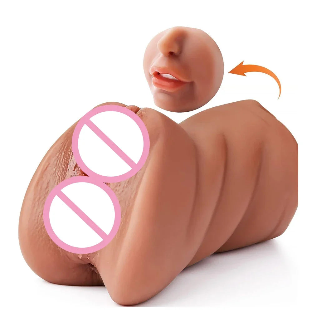 Masturbation Stick Male Masturbator Artificial Vagina Simulator Realistic Rubber Vaginal Industrial Pussy Sex Toys For Men Adult