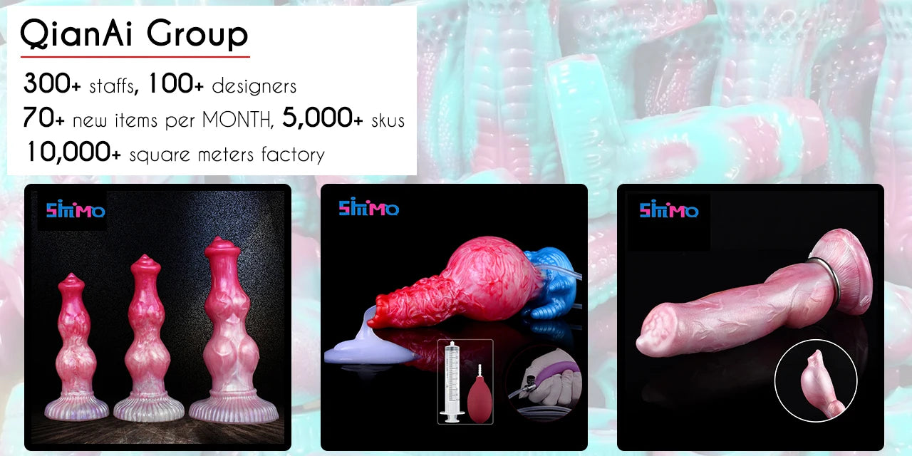 SMMQ Silicone Squirting Dildo With Dog Knot Ejaculation Penis Female Vagina Masturbation Adult Sex Toy Shop 18