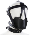 PU Leather Harness Face Mask Cool Black Headgear BDSM Bondage Restraint Muzzles Ball Mouth Gag Sex Toys for Couples Adult Games