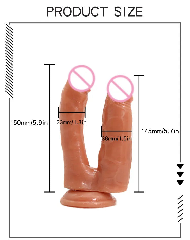 Double Dildo Sex Toys Anal Gode Strap-on Adult Supplies Sexshop Strapon God Gay Lesbian Masturbator Bdsm Erotic Artificial Penis