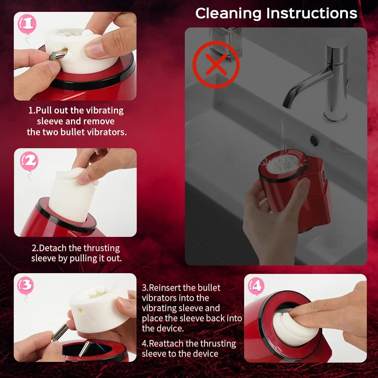 Male Masturbator Adult Sex Toys for Men - Dual-Sleeve Automatic Thrusting Rotating Vibrating Sex Machine Penis Vibrator Stroker