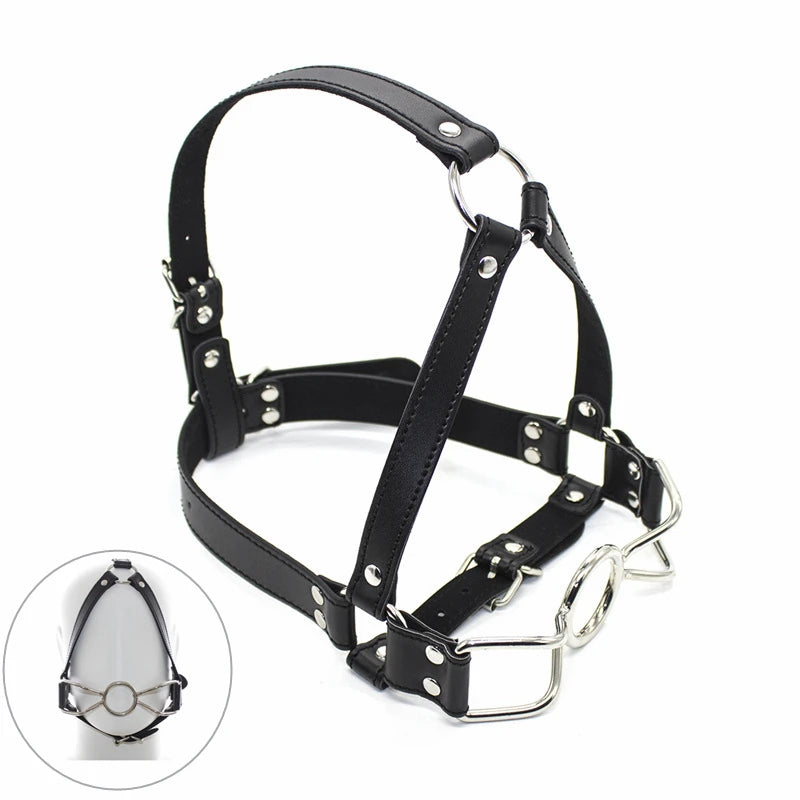Harness Gag Spreader Bdsm Open Mouth Gags Metal Claw Hook Force For Women Couples BDSM Bondage Wips Erotic Oral Sex Accessories