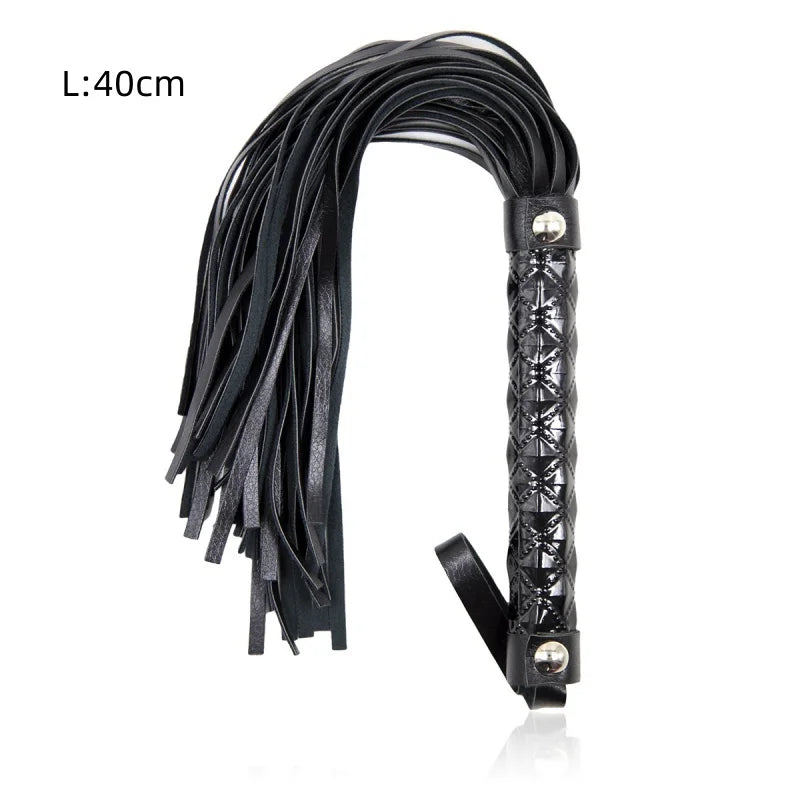 BDSM Kits Slave Whip With Diamond Pattern Handle Lash Flogger Spanking Adult Products Blindfold Sex Toys For Women Erotic Games