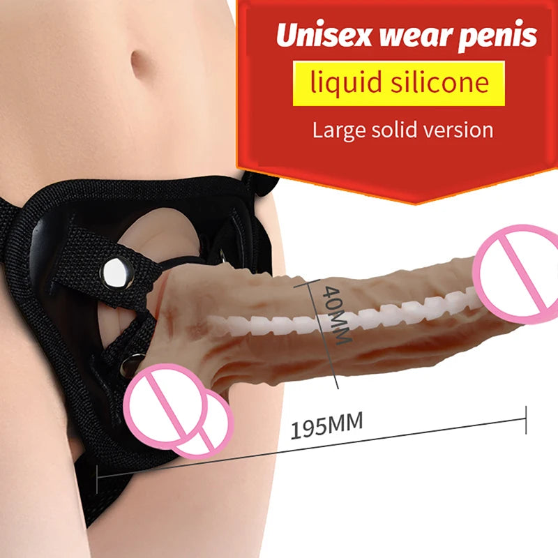 Strapon Dildo for Women Suction Cup Realistic Strap-On Dildo Huge Penis Belt Sexual Harness Strap On Anal Sex Toy for Lesbian