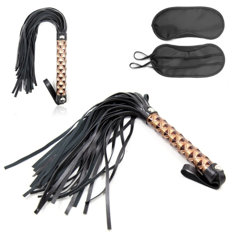 Adult Products Whip With Diamond Pattern Handle Bdsm Kits Slave Lash Flogger Spanking Erotic Games Blindfold Sex Toys For Women