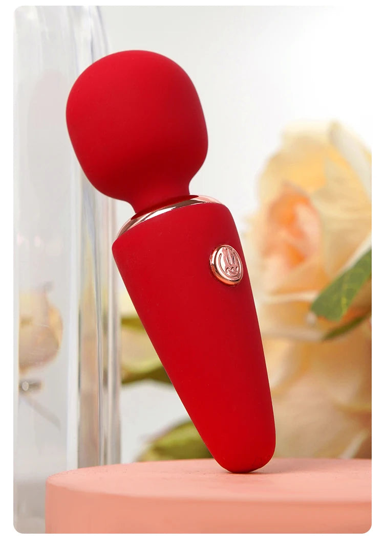 Mini AV Stick Vibrator for Women USB Charging Portable Adult Magic Wand Ice Cream Vibrator 10 Frequency Vibrating Sex Toys