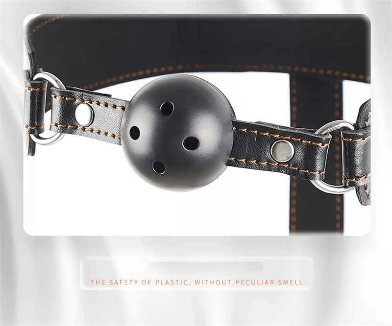 Bondage Gear Adult Sex Toy Set Anal Hook Mouth Gas Harness BDSM Handcuffs Mouth Plug Adjustable Collar Slave Bondage Sex Toys