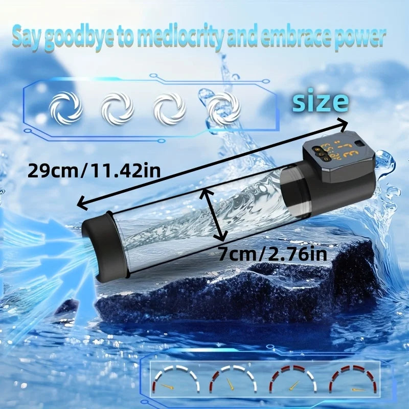 Sex Toys For Men  Powerful Sucking Modes LCD Display Electric Vacuum Penis Enlargement Extend Training Pump For Men Adult Toys
