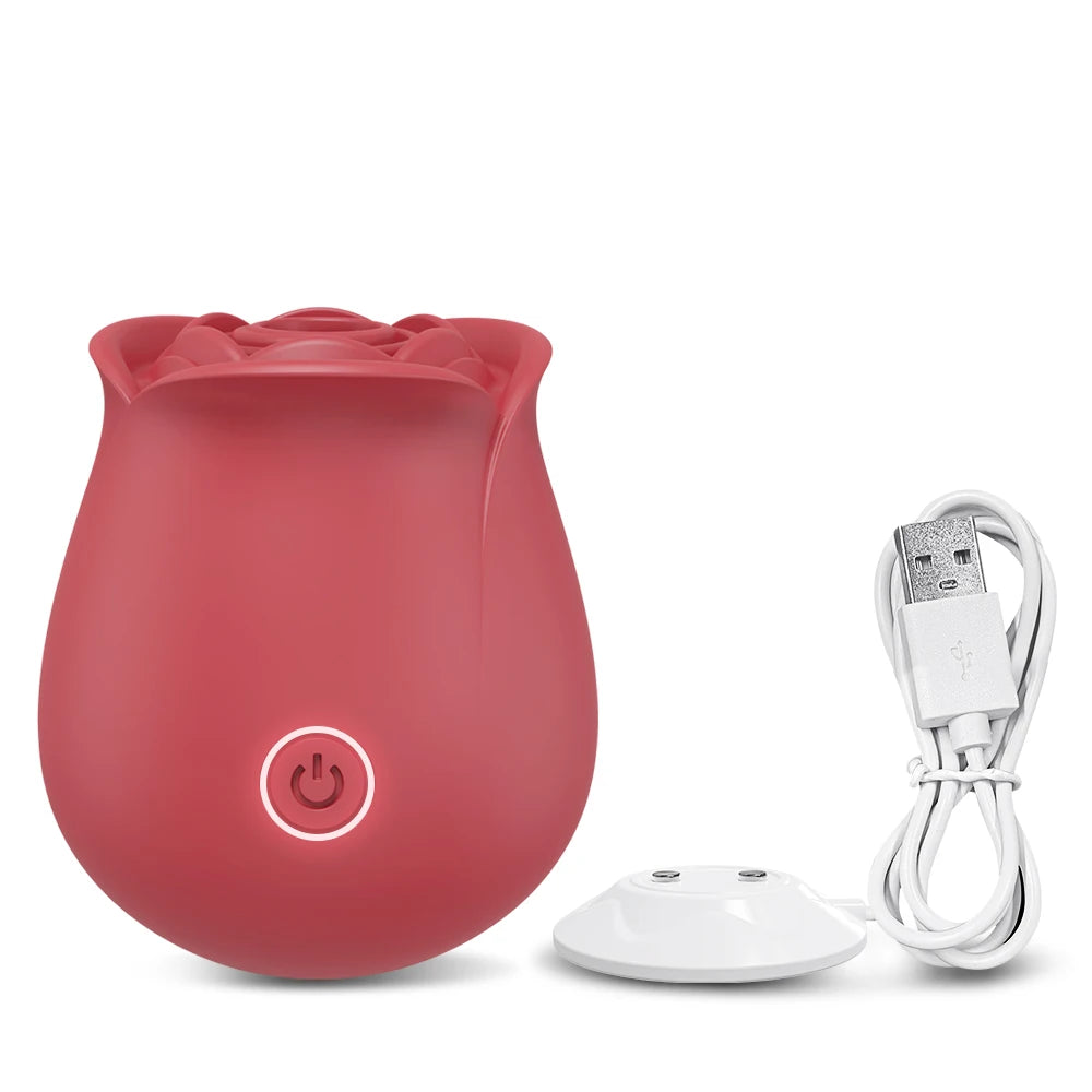 Sexy Adult Female Rose-Sucking Dildo Vibrator for Women Nipple Clit Stimulator Vibrating Penetration Vagina Vibrator Sex Toys 18