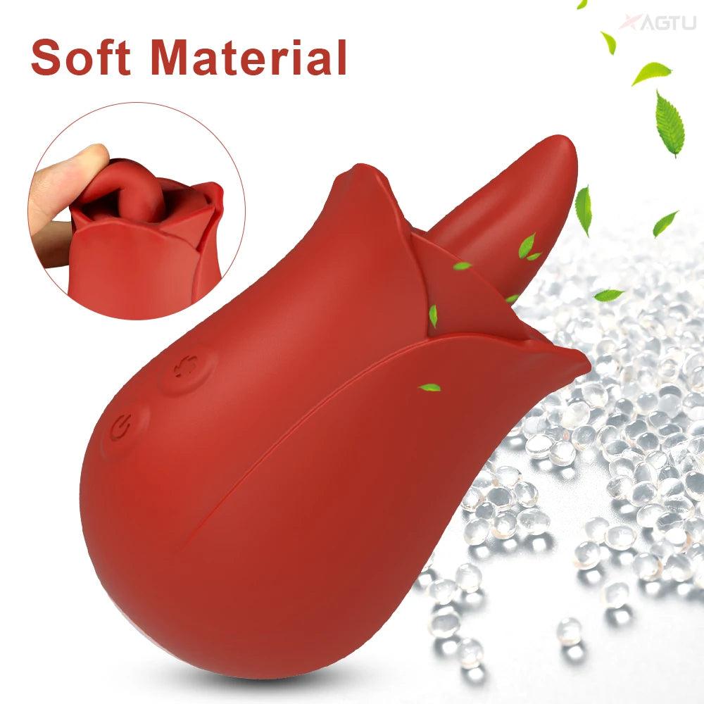 Sex Toys Tongue Licking Nipple Clitoris Stimulator Massager Dildo Vibrator Masturbation Tools Women Vibration Adult Supplies