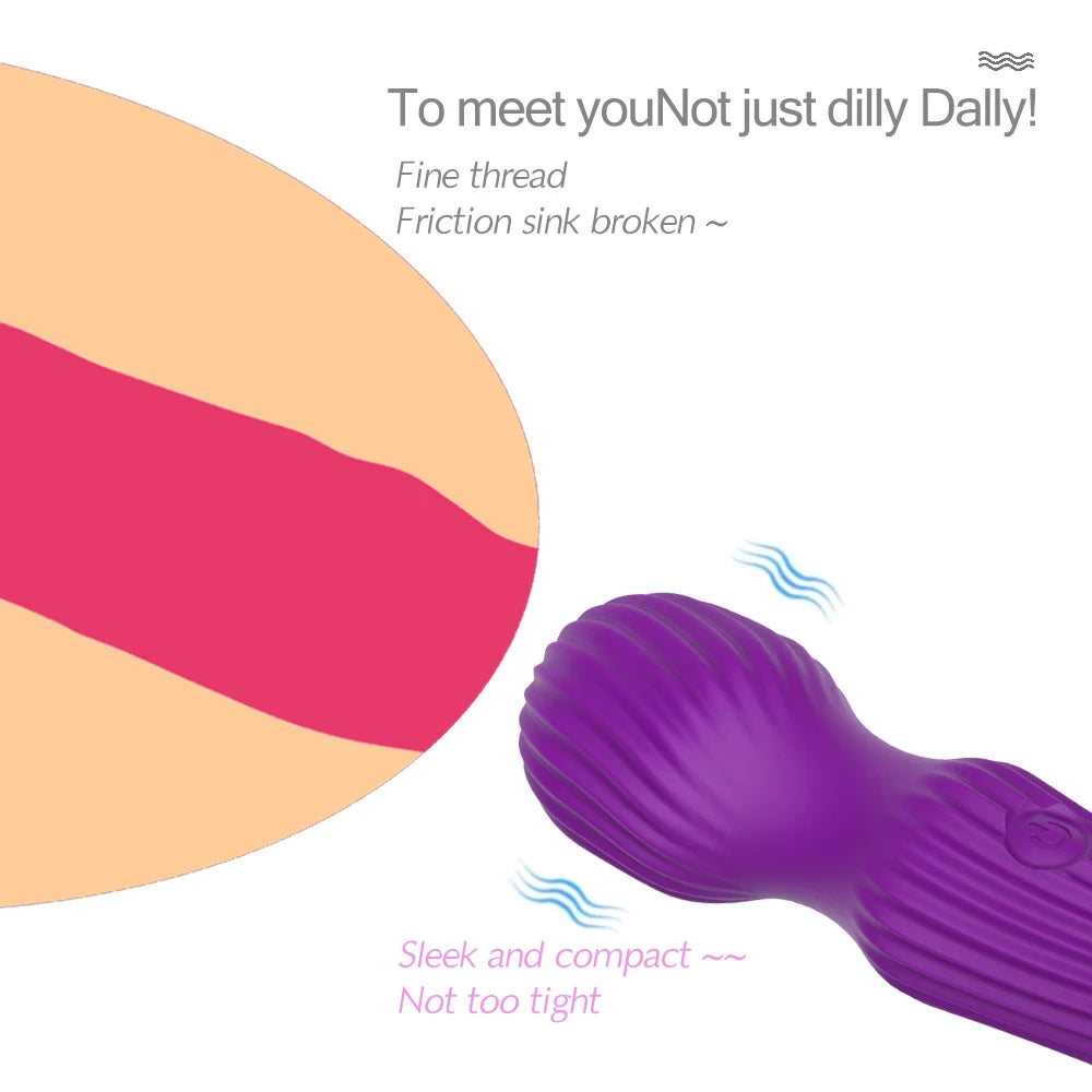 10 Speeds AV Magic Wand Vibrator Strong G-spot Clitoris Nipple Stimulator Sextoy for Women Dildo Masturbator Massager USB Charge