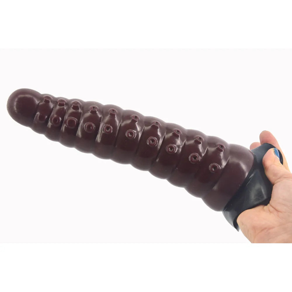 Silicone Simulation Dildo Female Masturbator Clitoris Massager Sex Toy Simulation Caterpillar Dildo