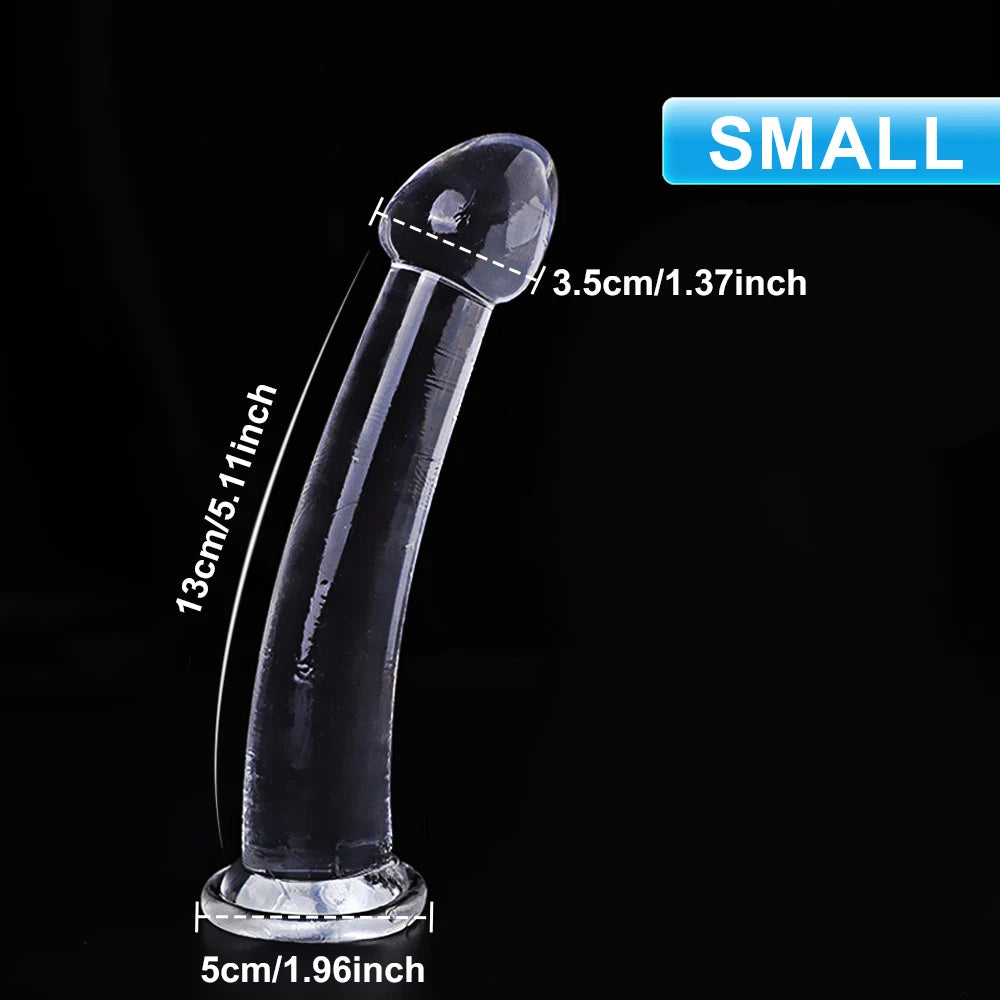 Transparent Dildo for Women 3 Size Silicone Realistic Fake Dick Penis with Strong Suction Cup Adult Sex Toy for Women Sex Shop