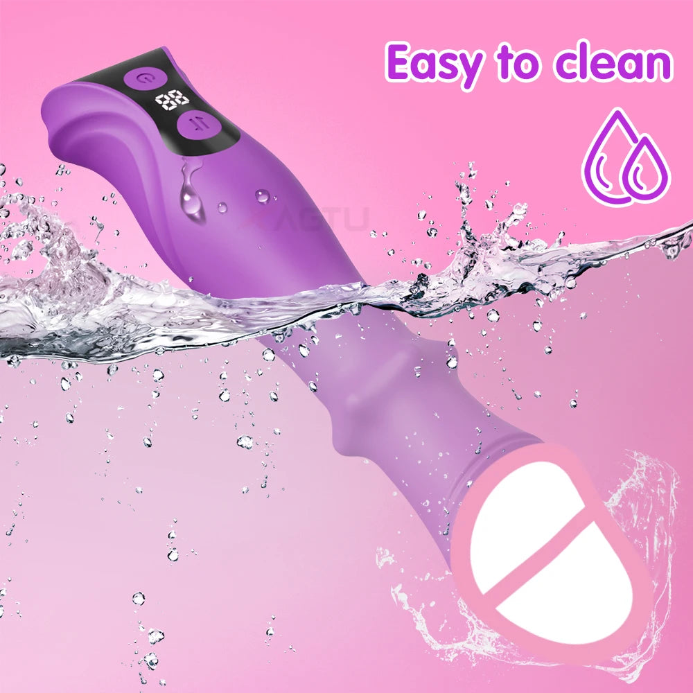 Sex Toys Telescopic Swing Vibrator for Women 3 in 1 Clitoris G Spot Stimulator Thrusting Beads Dildo for Female Adult Toys 18+