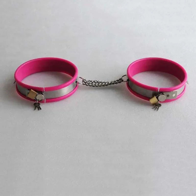 Stainless Steel Silicone Thigh Ring Cuffs Chastity Belt Bdsm Accessories Adult Games Cosplay Bondage Restraints Sexy Toys