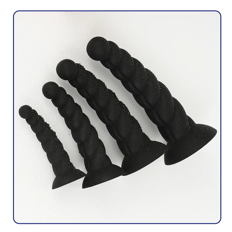 Silicone Bead Anal Plug Dildo With Strong Sucker Prostate Massager Vaginal G-point Stimulator Adult Game Sex Toys For Man Woman