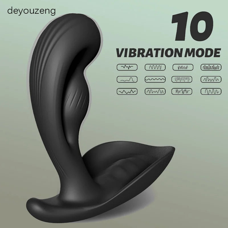 Male Prostate Massage Vibrator Anal Plug Vibrator 10 Modes Of Dual Vibration Male Masturbator Adult Sex Toys For Men